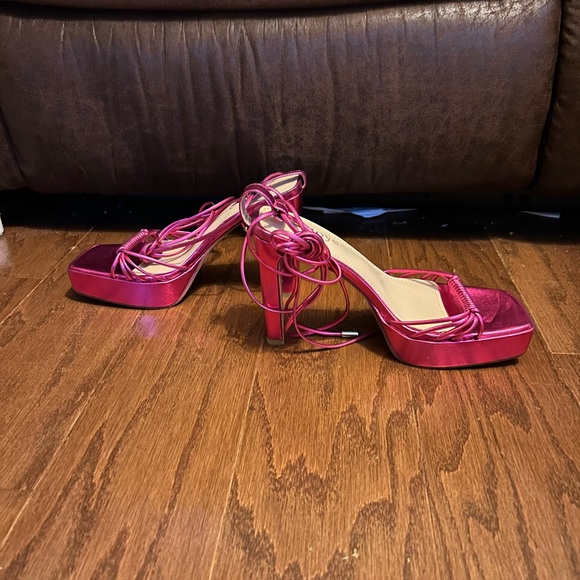 Reitoye Women's👱🏽‍♀️Open Toe Platform Chunky Party High Heel Sandals👡Sz 9 - Picture 2 of 12